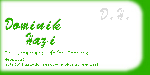 dominik hazi business card
